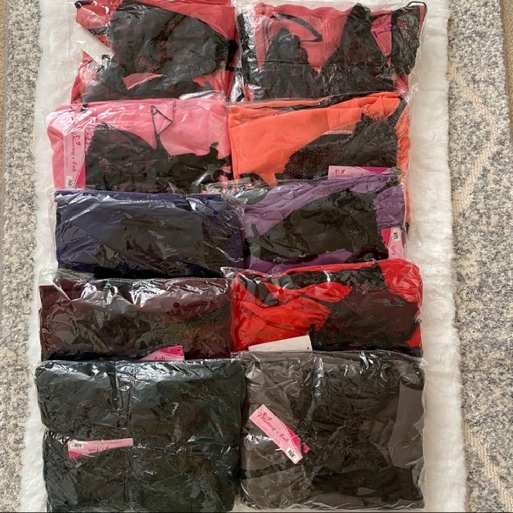 Sheer sexy nightgowns w/ kimono robe random color​ - Picture 5 of 8